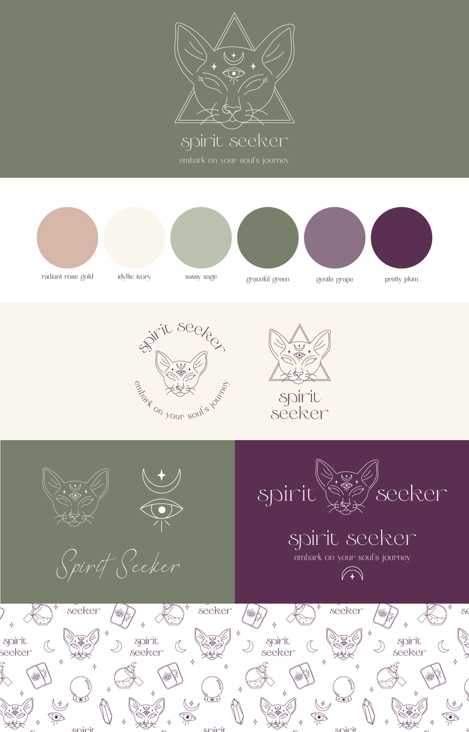 mystical, estoteric, new age premade semi custom branding brand kit